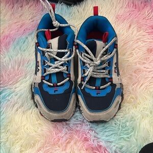 Fila Kids' Navy and Light Gray Sneakers